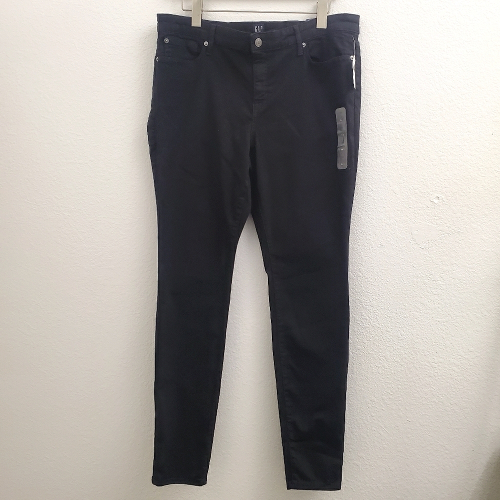 NWT Gap Denim Black Mid Rise Legging Jeans J117